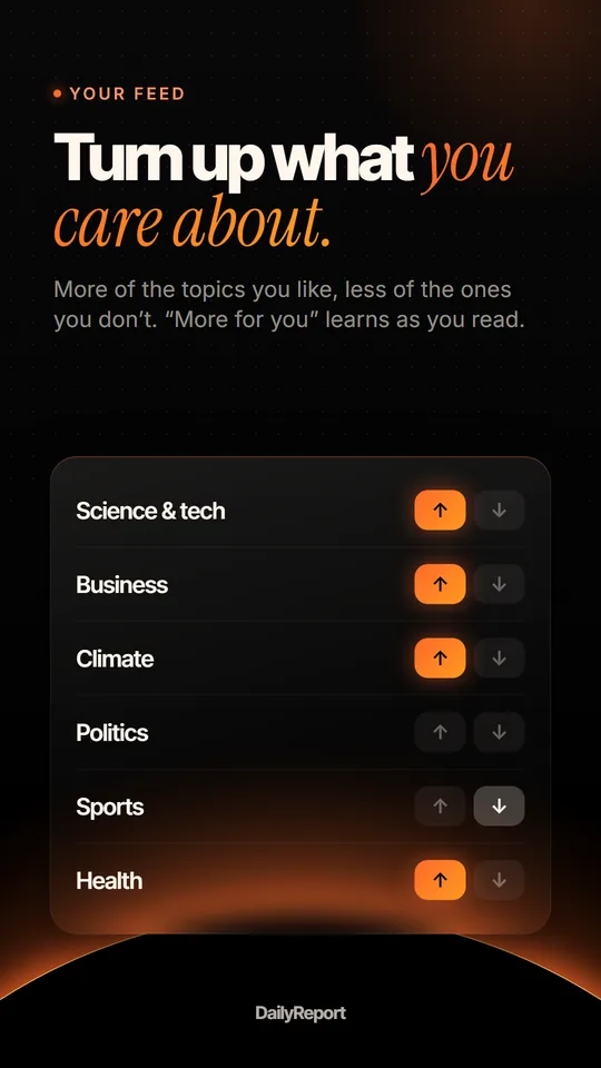 Turn up what you care about: topic switches